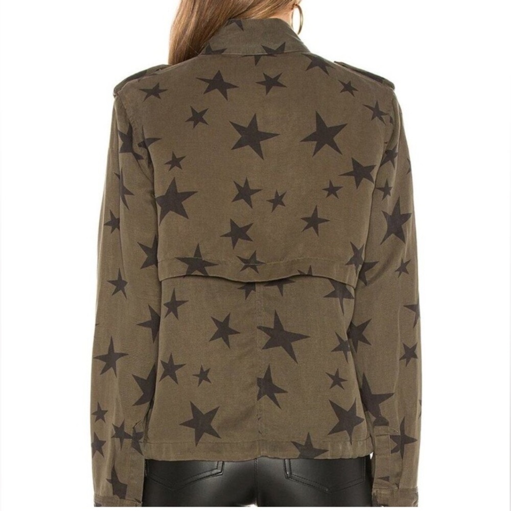 REVOLVE Rails Collins Military Jacket in Sage with Black Stars - Picture 2 of 16